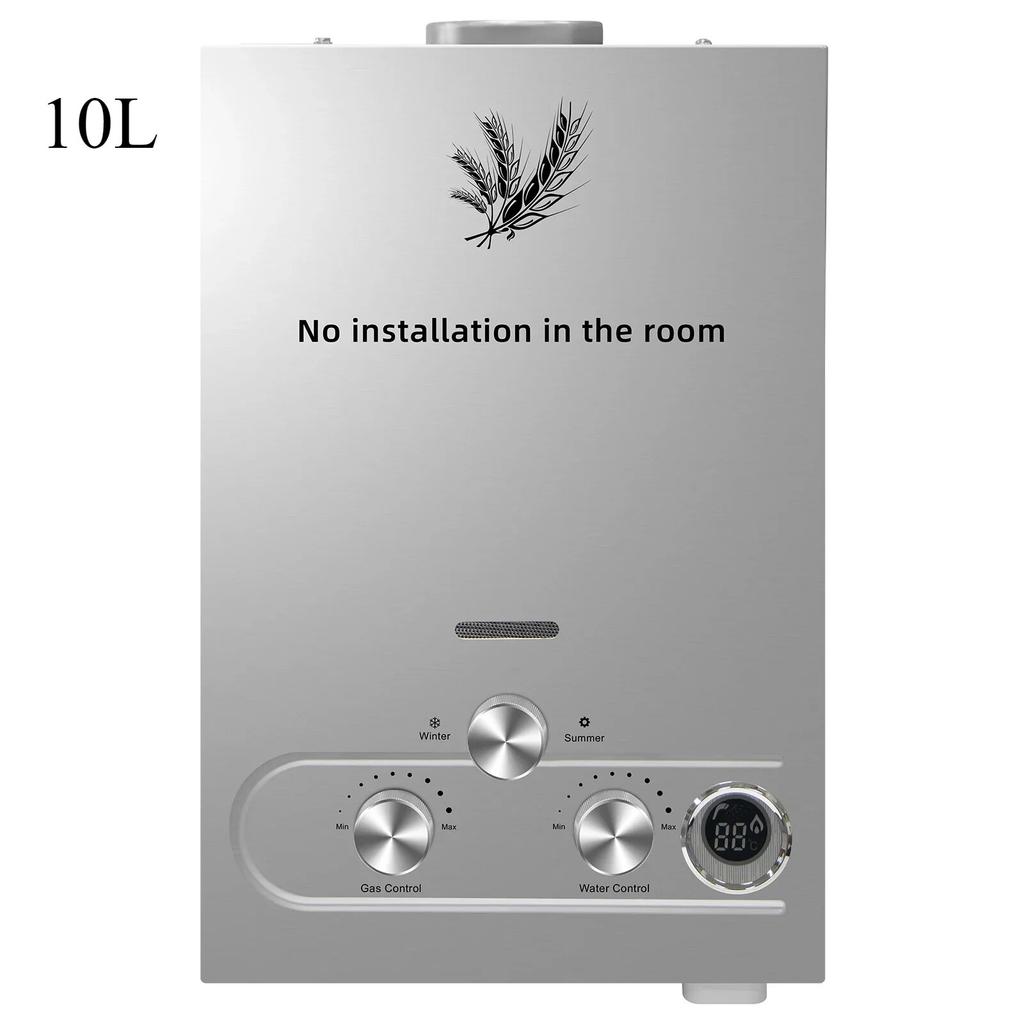 10 л Нагреватель горячей воды 5 галлонов в минуту Безнапорный Пропан Газ Мгновенный Бойлер для автодома