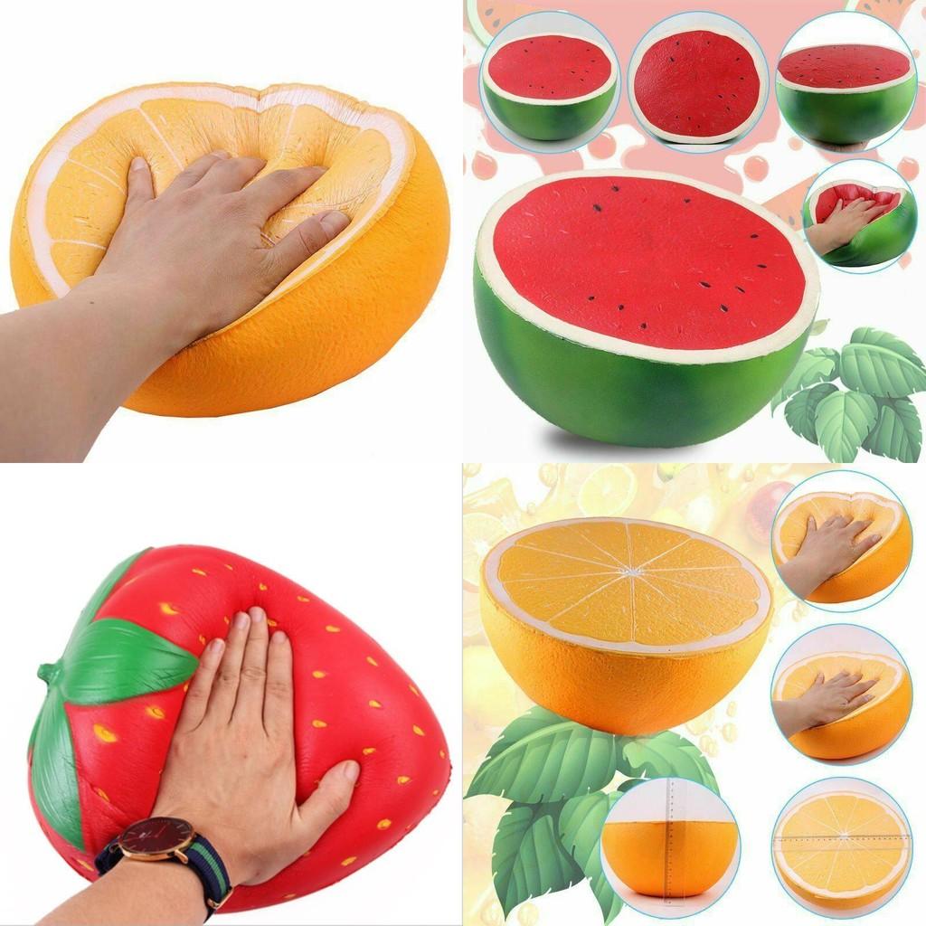 Extra Large Soft Squishy Watermelon Orange Strawberry Peach Slow Rising Stress Relief Toy