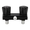 RV Shower Faucet Valve Diverter Shower Mixing Valve Control with 2 Knobs Wheel For RV Motor Home Black