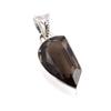 Natural Smoky Quartz Gemstone 925 Solid Sterling Silver Gift Pendant 1.1" V5H51