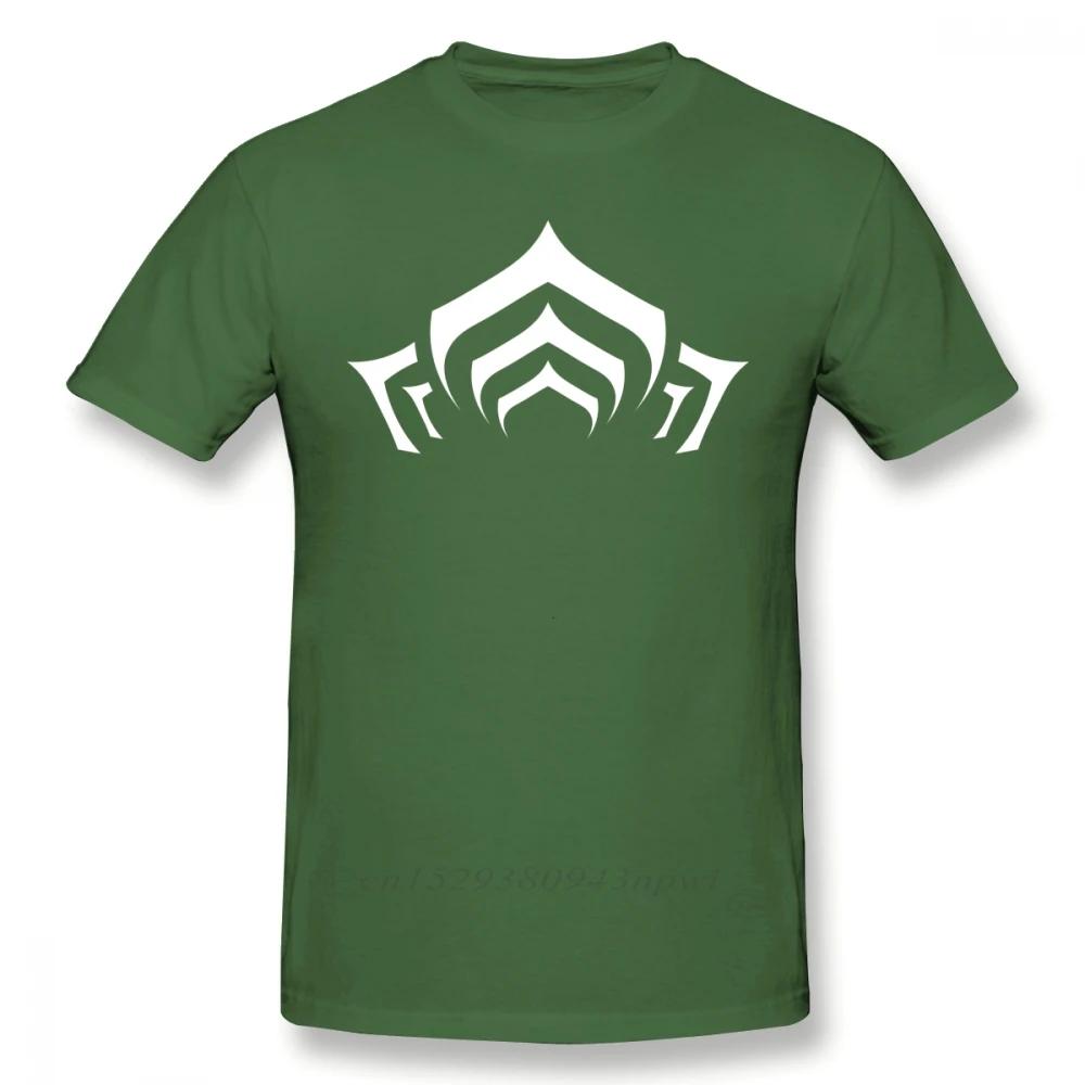 Warframe T Shirt Warframe Lotus Symbol White T-Shirt Print 100% Cotton Tee Shirt Beach Short Sleeves Fun Tshirt
