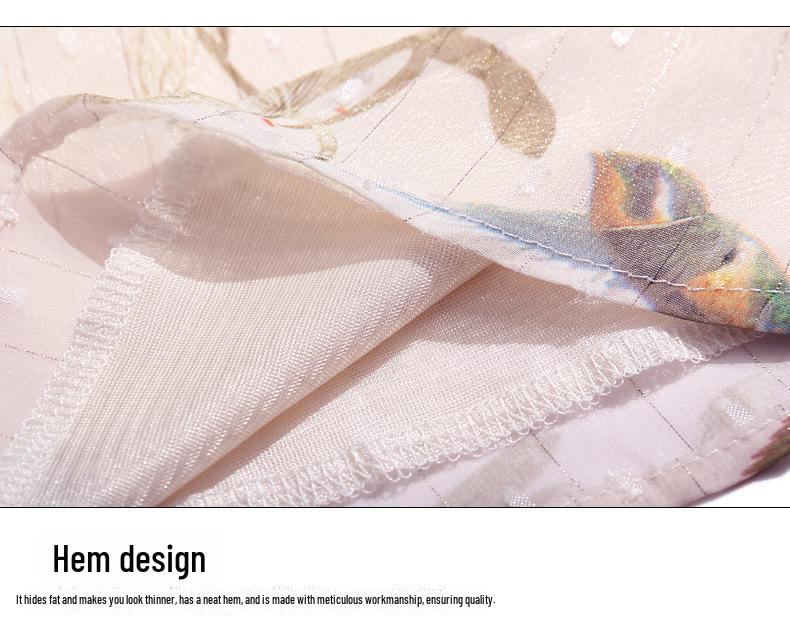 Stylish and Slim Chiffon Shirt for Women - 2022 Summer Fashion, Short-Sleeved Top for Middle-Aged Moms