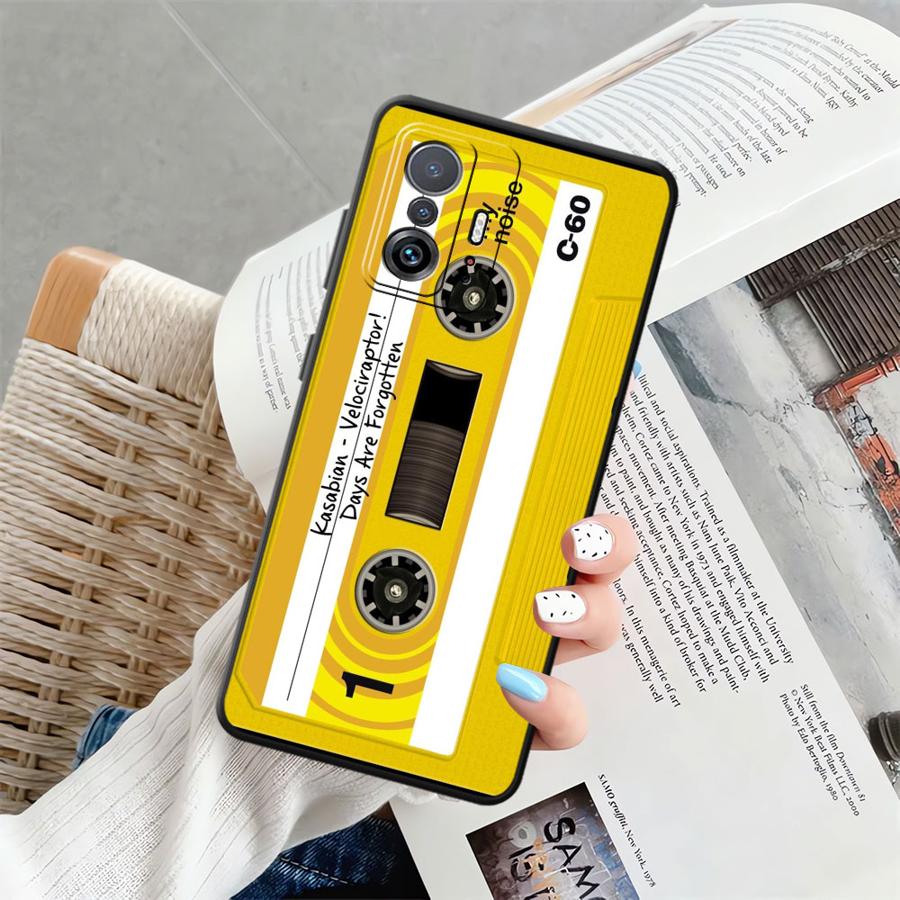 Черный Мягкий Чехол для Телефона для Xiaomi Mi 10T 11T 12T Pro 11 12 13 Lite 13 14 15 Pro 12X Ретро Кассетная Пленка