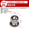 Lezalic Stainless Steel Nut Mirror ISO 46mm for Large Dump Decorative Custom Universal Fit of 60 Caps, Finish, 33mm, Tall, Round, 10-Lug Trucks,
