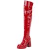 Sexy Thigh High Boots For Women Sexy Patent Fetish Party Shoes Lady Heels Over the Knee Boots Red Black Red Winter Long Shoe