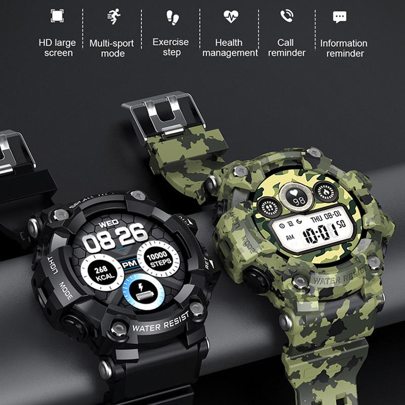 Trdt6 Smart Watch, водонепроницаемый Ip67 с длительным временем ожидания, T6 Smart Wristwatch, Heart Rate Blood Pressure Outdoor Men Sports, smartwatch