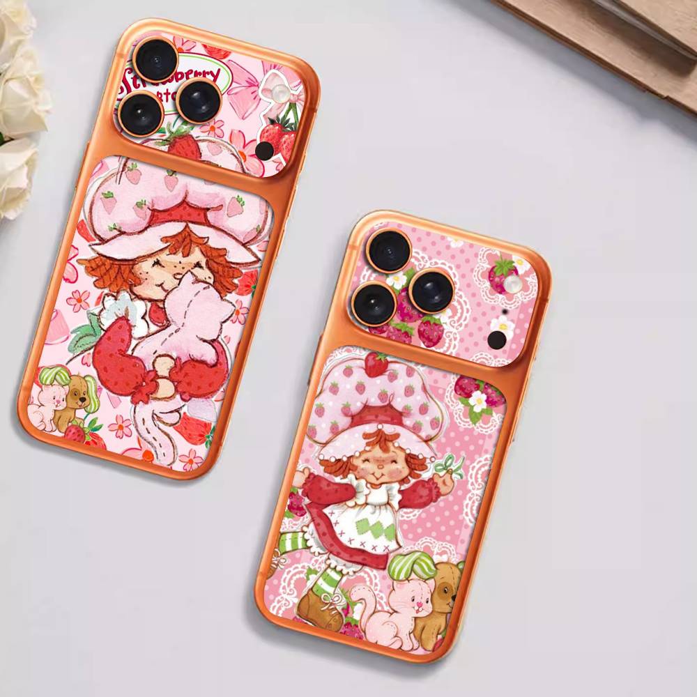 Анимированный S-Клубничный S-Шорткейк Для iPhone 17 Pro 17 Pro Max Задняя Обклейка-Наклейка Защитная Наклейка
