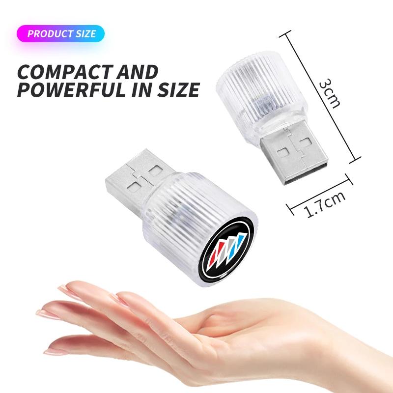 QPM1 7 Colors Car LED Ambient Light USB Free Installation Interior Decorative Light For Buick Excelle XT Verano Regal Encore GL8 GL6