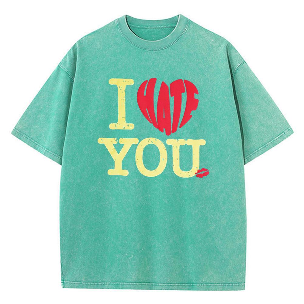 Я люблю тебя Желтый Принт Человек-Печатник Футболка Графическая Хип-Хоп Футболка Высококачественные Модные Футболки Милая Повседневная с Коротким Рукавом