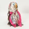 Satin Square Scarf Women Muslim Hijab Elegant  Print Silk Neckerchief Shawl Wraps Headband Handle Hair Accessories Bandana