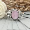 Rose Quartz Oval Gemstone Ring, 925 Sterling Silver Ring, Women Ring, Birthstone Ring, Silver Charm Jewelry