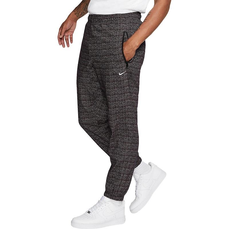 Men's Nike Jacquard Logo Pattern Bundle Feet Woven Casual Pants/Trousers Dark Red CJ0804-010