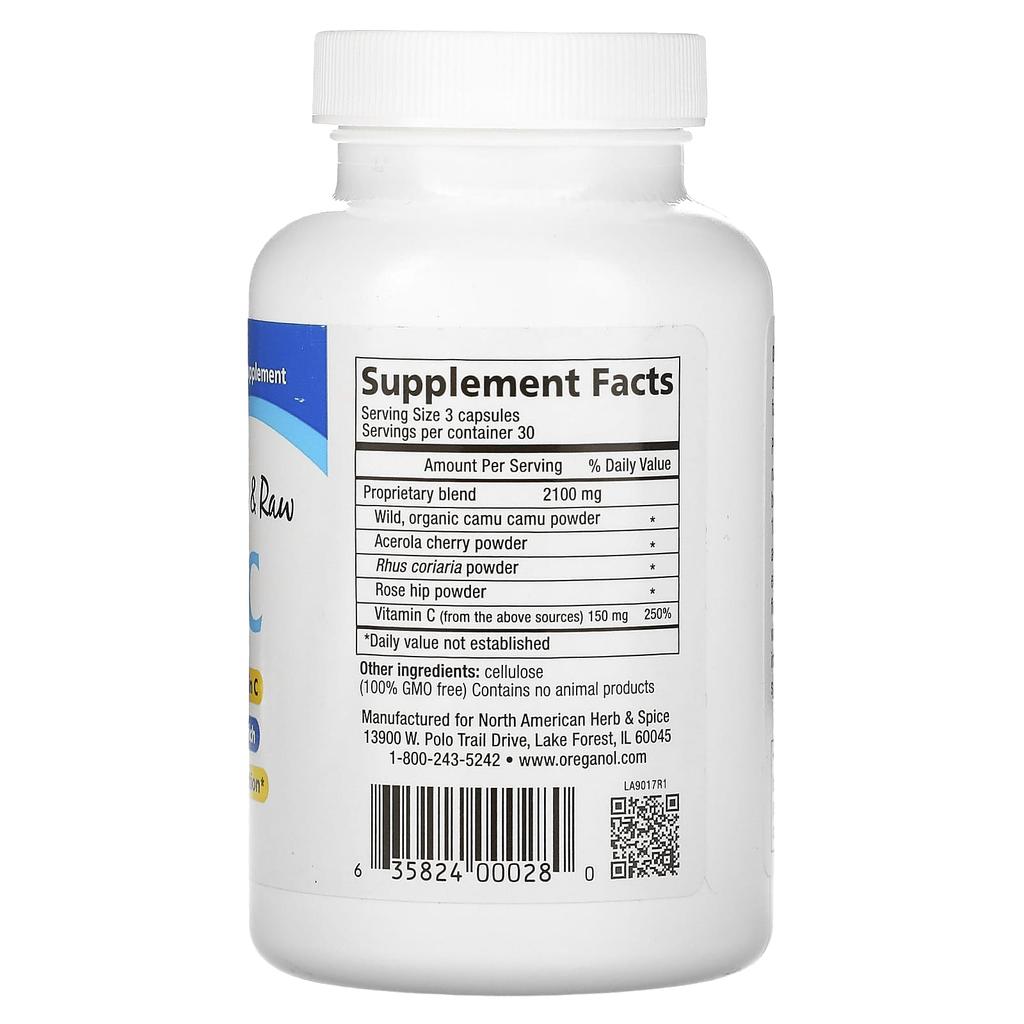 North American Herb & Spice, Purely-C, 700mg, 90 veggie capsules