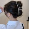 Металлическая заколка для волос скрученный пучок, полусобранные волосы, большая