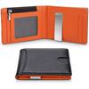 Minimalist Wallets Card Holder PU Multi-Function Card Case Microfiber Wear-Resistant RFID Anti-Skimming Carbon Fiber Card Clip
