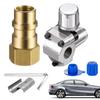 Комплект для заправки автомобильного кондиционера R12 в R134A, переходник для проколотого дозатора, угловой шаровой клапан для хладагента переменного тока