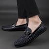 Luxury Brand Crocodile Pattern Mens Loafers Sequins Mocassins High Quality Men Casual Shoes Genuine Leather Designers Men Shoes