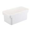 (Yamazaki) Airtight Pickling Case with Water Drainer, White, 28cm W X 16.5cm D X 12.2cm H, Tower Design, Wide-Opening Clear Lid, Refrigerator