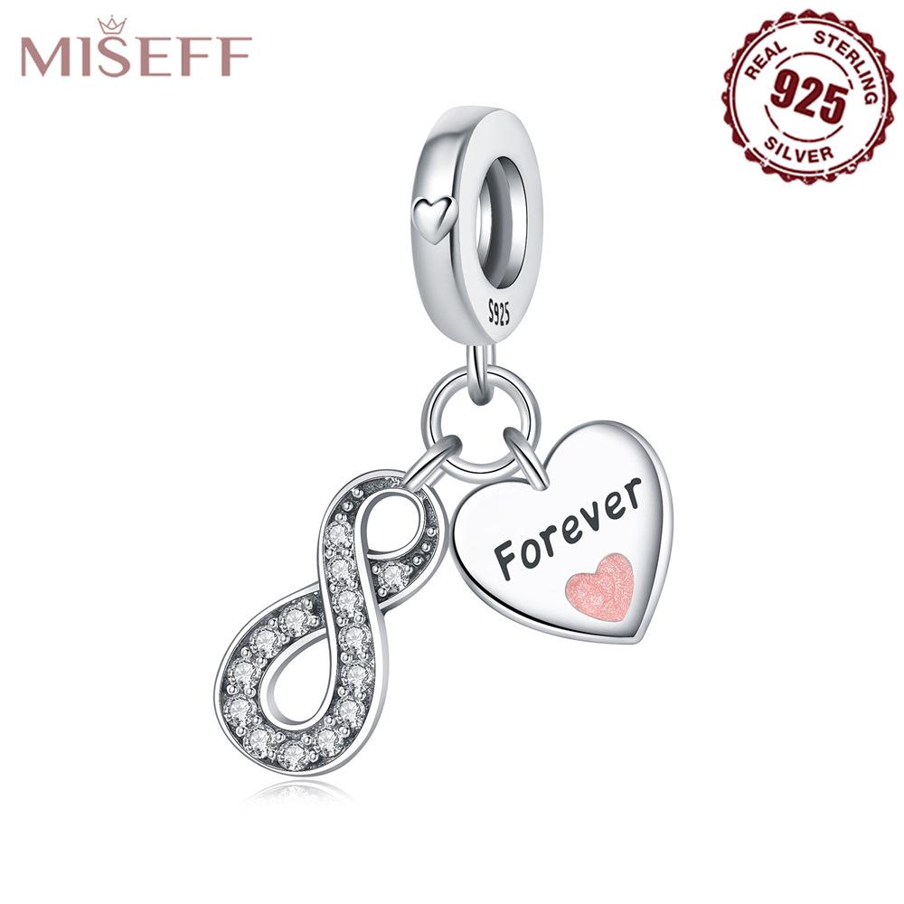 Sterling Silver S925 Heart Tree of Life Planet Pendant Charm for DIY Bracelets