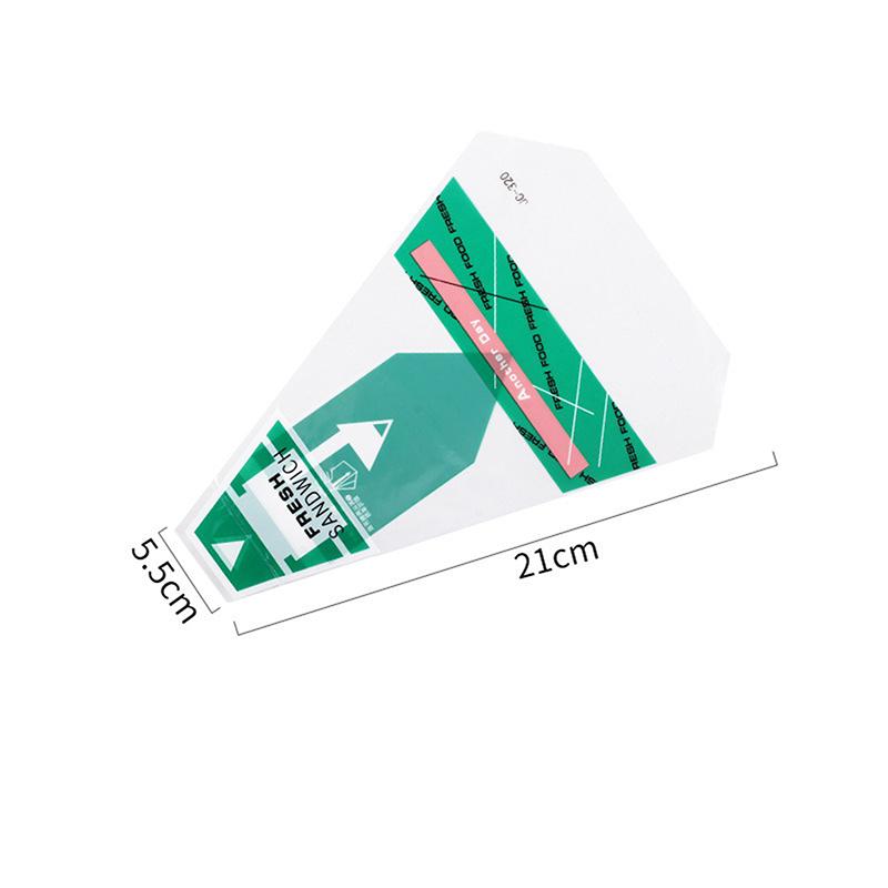 100 Pieces Of Sandwich Wrappers Special Disposable Easy To Tear Transparent Triangle Cake  Packaging Bag