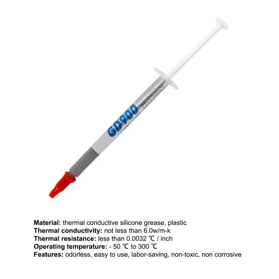 3 шт. Термопаста GD900 Эффективный состав низкой консистенции для ЦП 4,8 Вт/м·К Охлаждающая смазка для материнской платы