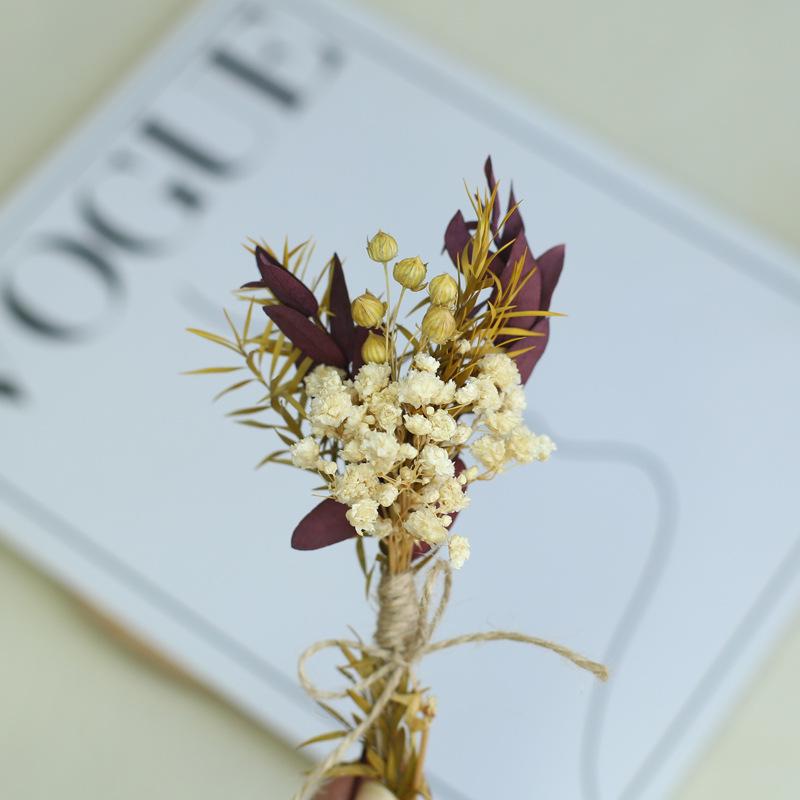 12cm Yunnan Dried Mini Flower Bouquet - Real Flower Wedding Gift Box Decorations