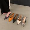 French High-heeled Bag Head Sandals Fairy Shoes 2024 New Summer Retro Temperament Niche Thin Heel Pointed Single Shoes