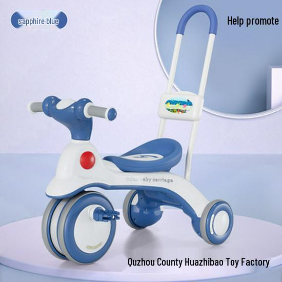 Lightweight Children's Tricycle with Music, Push Handle, and Pedals