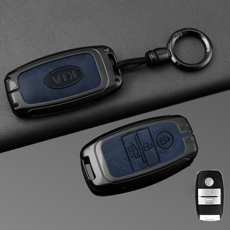 Leather Car Smart Remote Key Case Cover Shell Holder For KIA Sportage Cerato Optima K2 K3 K4 K5 RIO Picanto Soul Sorento Sedona tkjzm00