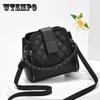 Women's Zipper PU Singer Shoulder Bags Retro Solid Color Large Capacity Casual Soft Messenger Bags Handbags