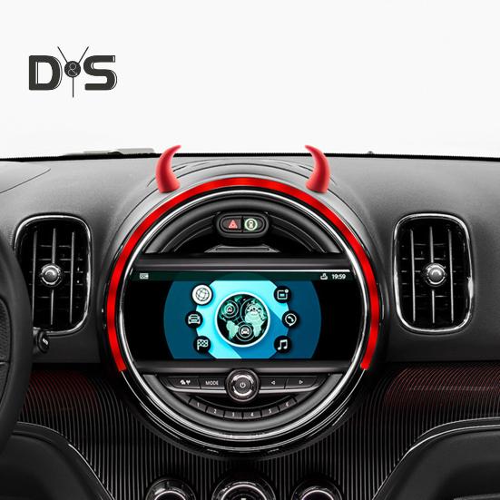 1 Pair Steering Wheel Devil Horn Sticker Small Cute Self Adhesive Auto Car Truck SUV Dashboard Air Vent Steering Wheel 3D Horn Decoration