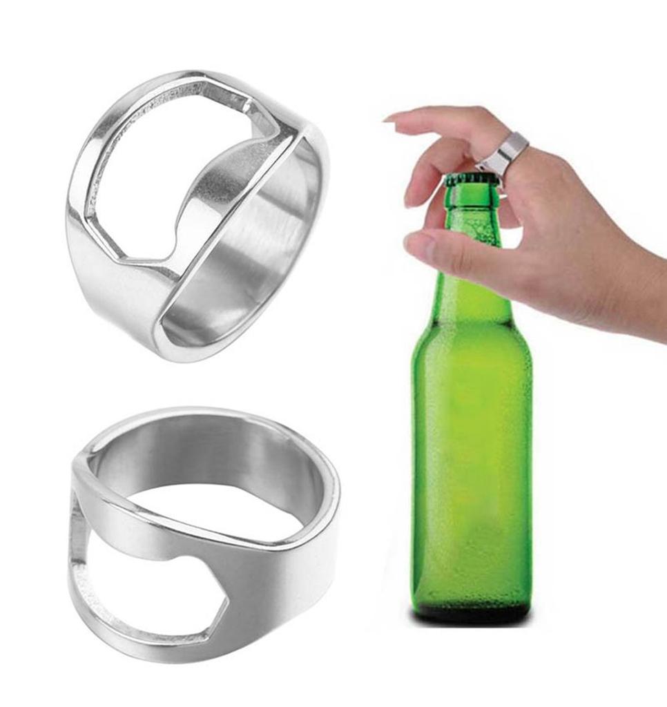 Finger Ring-shape Remover Cap Opening Kitchen Gadgets Bar Tools Beer Bottle Opener Wine Opener