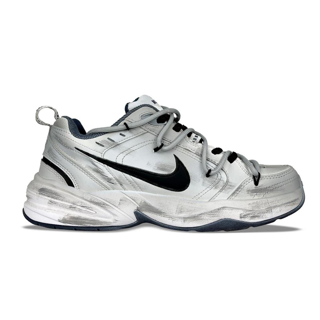 Nike Air Monarch 4 Нескользящие Износостойкие Низкие Массивные Кроссовки Унисекс Серый Черный 415445-102(Команда115-)