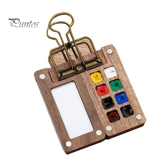 Мини-коробка для акварельных красок, карманный набор для путешествий для художника, универсальная цветовая палитра, портативная пластиковая книга для рисования