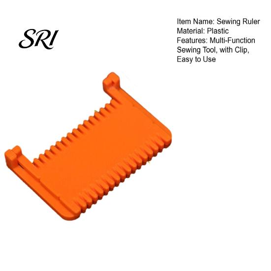 Edge Seam Guide Clip-On Sewing Ruler Stitch Lock And Gauge Quilting Template with Clip 1.5mm 2mm 3mm 4mm Spacing Hand Tool for Even Stitches Alignment