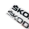 JIYQ3 ABS Letter Emblem Sticker for Skoda RS Fabia Yeti Superb Octavia Kodiaq Karoq Tour Rapid Car Rear Trunk Badge Auto Accessories