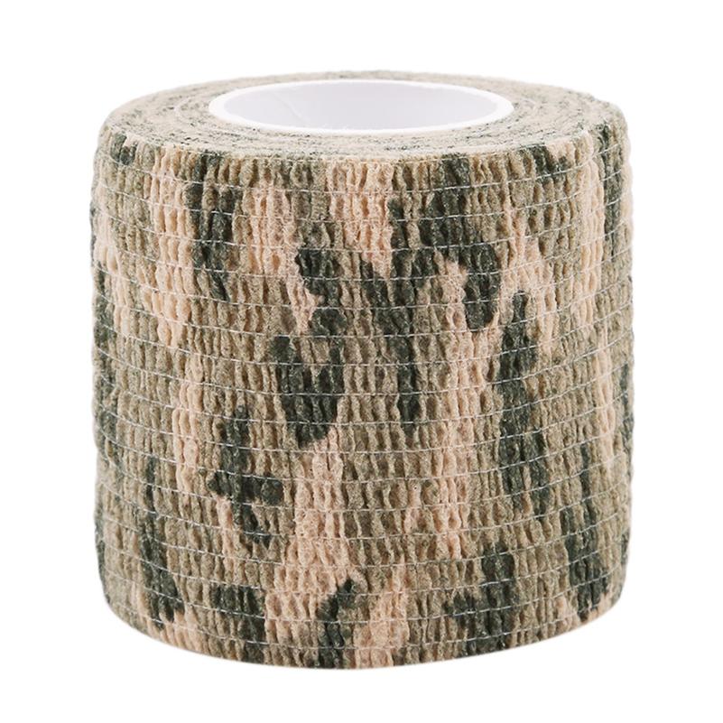 1pc/3pcs/5pcs Outdoor Camouflage Self-adhesive Telescopic Non-woven Tape Accessories