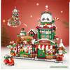 Panda Building Blocks Toys Ice Cream Shop Retail Store Architectures Model Assembly Toy Christmas Gifts for Adult