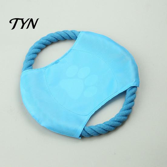 Interactive Fetch And Play Gear Fabric Dog Flying Disc, Cotton Rope Tug of War Durable Pet Chew Toy for Small Medium Large Breeds, Outdoor Training