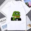 Harajuku Style Funny Cartoon Pepe Frog Emote Graphic Printed T Shirt Short Sleeve Tshirt Loose Streetwear Hipster Soft Unisex Tees