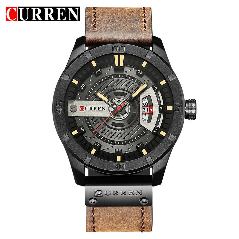 Relogio Masculino CURREN Watch Men Waterproof Calendar Sport Military Male Clock Top Brand Luxury 3D Dial Man Wristwatch 8301