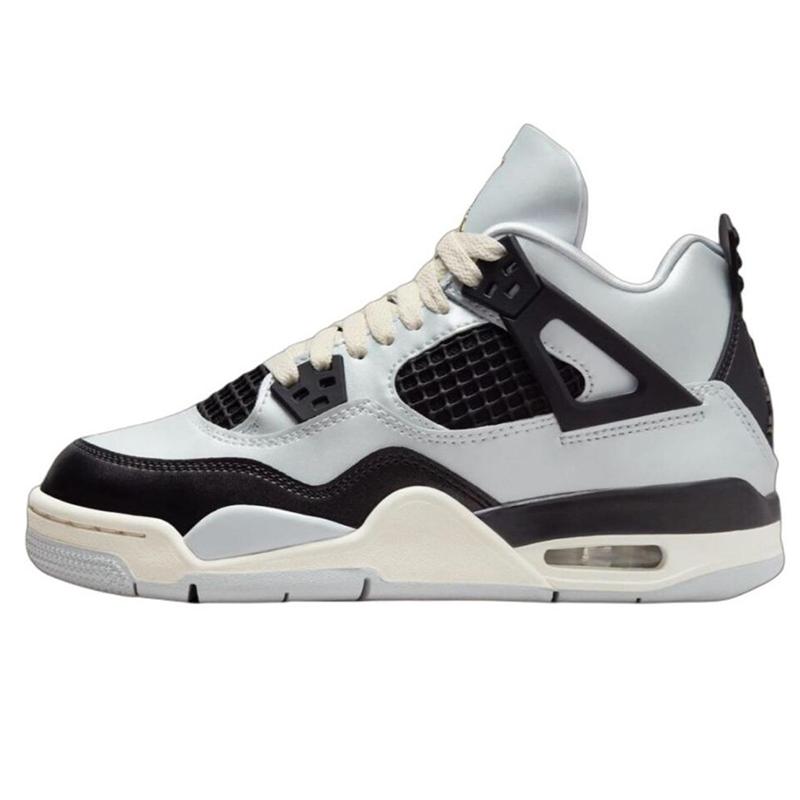 Jordan Air Jordan 4 Slip Resistant Abrasion Resistant Mid top Basketball Shoes Women's Beige Pink FZ8585-070(TeamH-S-BOX)