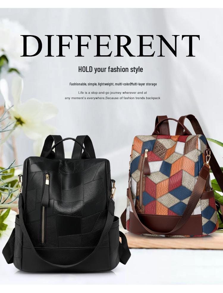 2024 Новая Мода Женский Ретро Рюкзак Большой Вместимости, Универсальная Повседневная и Простая Сумка на Одно Плечо
