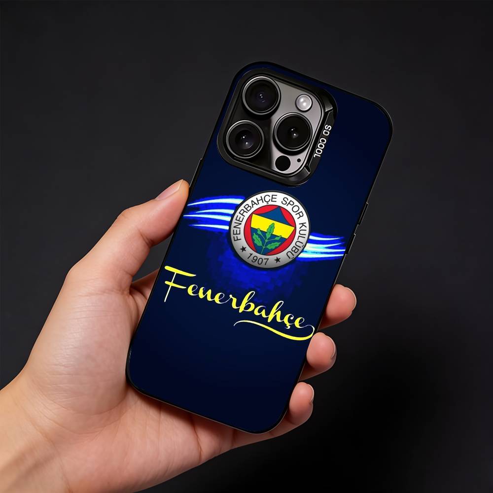 EPC Турция F-F Фенербахче Чехол для телефона для iPhone17, 16,15,14,13,12 Pro Max Черный Конфетный Матовый Ударопрочный Чехол
