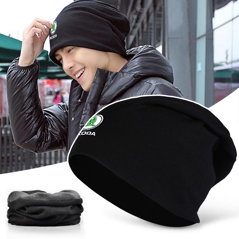 For Skoda S Kodiaq Octavia 2 3 Yeti Karoq Rapid Fabia TY24 VII A5 Car Logo Hat Thin Hat Autumn Spring Warm Cap Design Beanies Caps