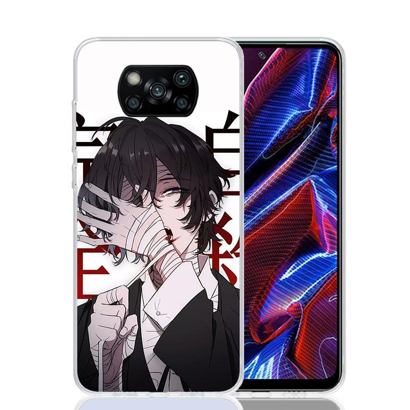 Bungo Stray Dogs Дазай Чехол для телефона для Xiaomi Poco X7 X6 X5 Pro F7 Ultra Redmi 15C 15 13 13C 12 12C 10 10A 10C 9 9A 9C 9T Обложка P