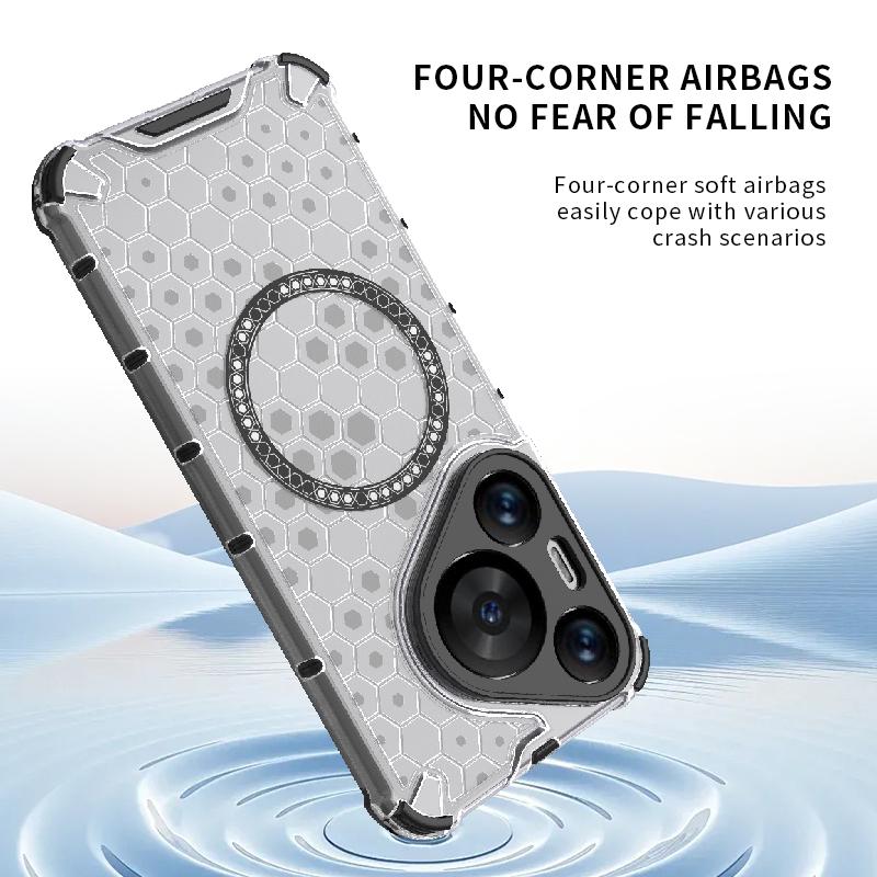 Для Huawei Pura 70 P70 Pro Plus Магнитное кольцо задняя крышка телефона чехол Magsafe кольцо беспроводная зарядка объектива защитные противоударные чехлы