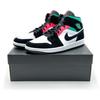 852542-116 Nike Air 1 Mid SE South Beach Черный Розовый Зеленый Белый (Мужской)