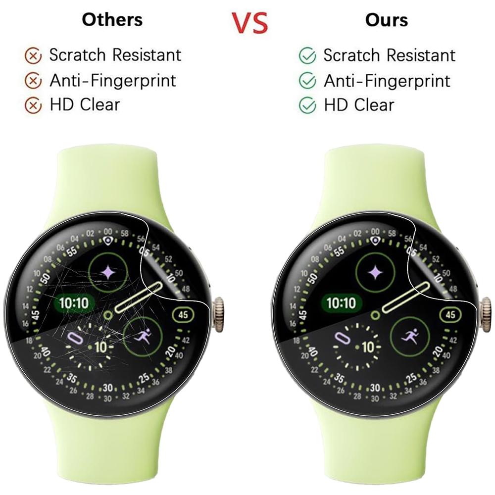 3Pcs For Google Pixel Watch 4 41mm TPU Watch Screen Protector Anti Scratch HD Clear Hydrogel Film