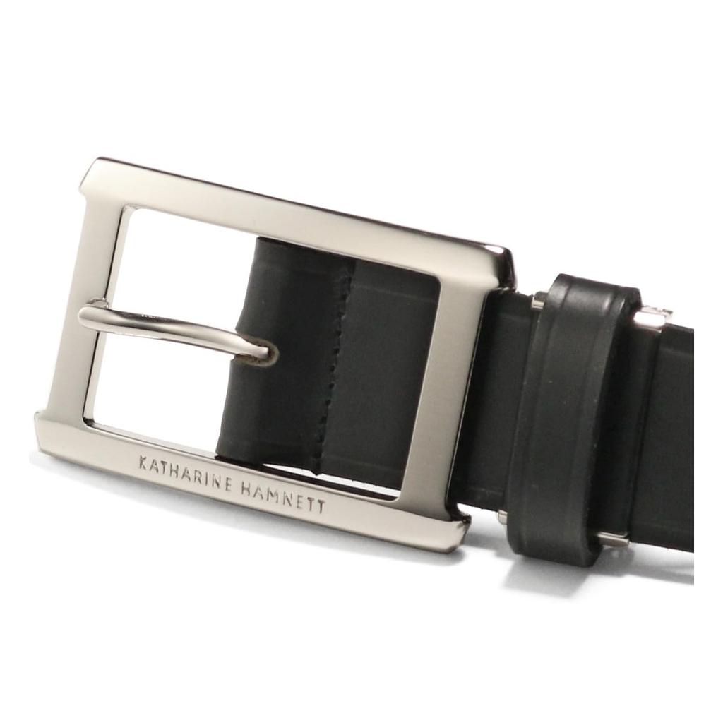 Ремень из натуральной кожи 506028 черный [Catherine Hamnett] мужской [01]